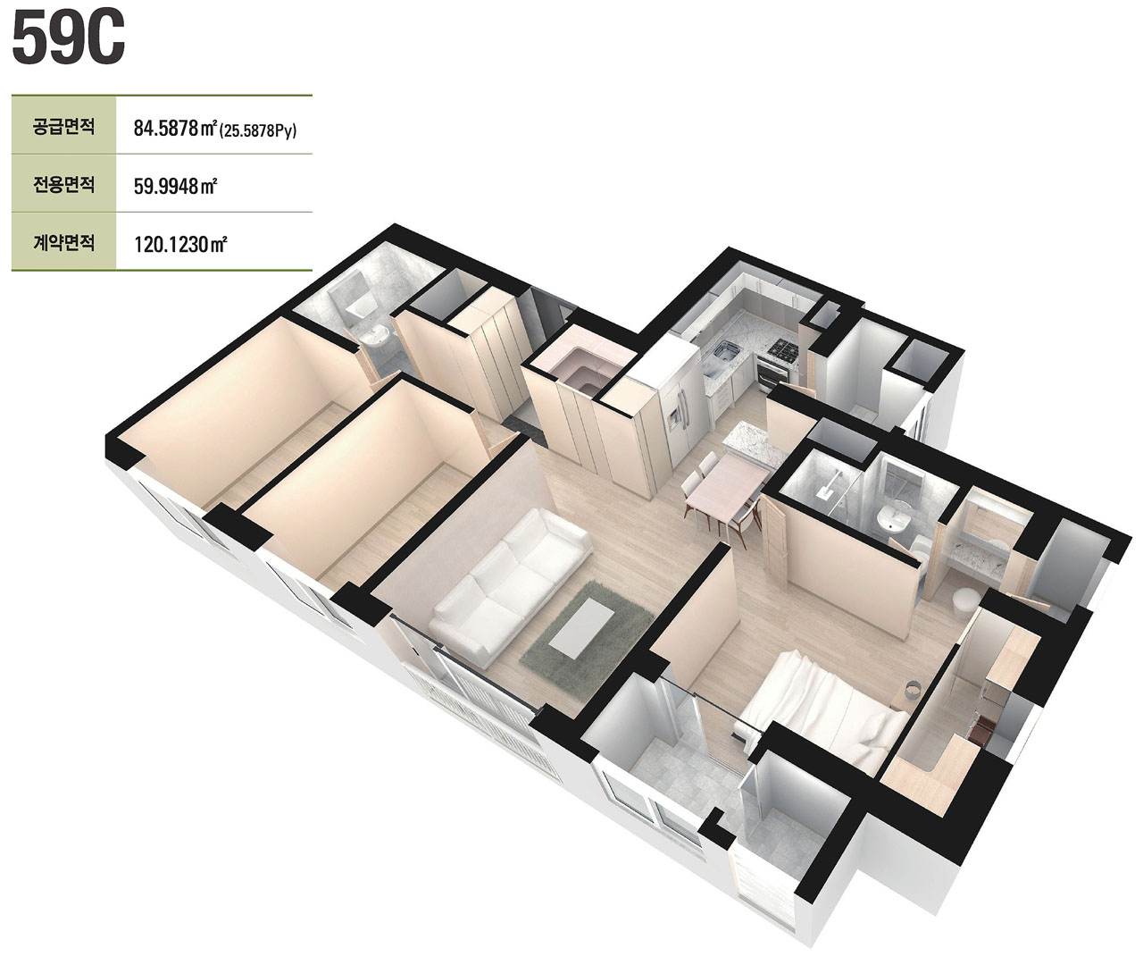 평면도_59㎡ C 타입